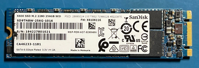 SanDisk X600 SD9TB8W-256G-1016 256GB 2280 SSD (AES-256 SED