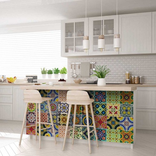 5" X 5" Mediterranean Brights Peel And Stick Removable Tiles - 第 10/11 張圖片