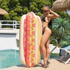 Aufblasbare Hot-Dog Luftmatratze für Pool, Meer und Strand, 1 Person, 1 Stück