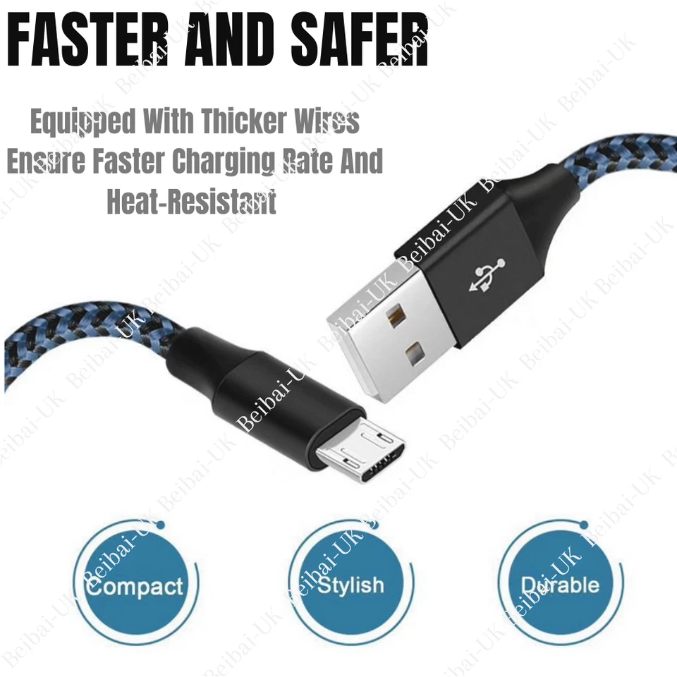 3Pack Heavy Duty 10Ft Fast Charging Cord For iPhone 12 11 Pro XR 8 Charger Cable - Image 4 of 4