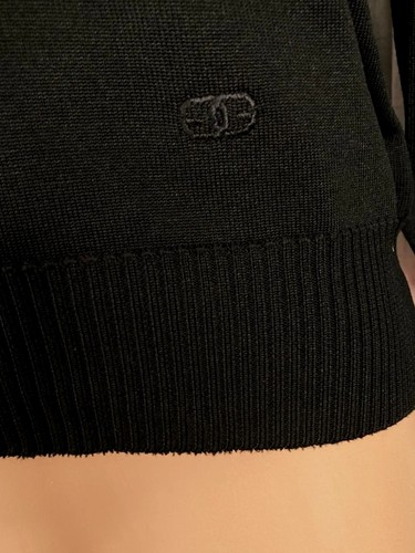 Vintage Givenchy Sport Black Nylon GG Logo Top Turtleneck Sz 40 Medium USA Made - Picture 2 of 6
