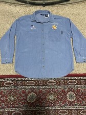 Vintage Disney Winnie The Pooh Embroidered Corduroy Shirt Size Medium