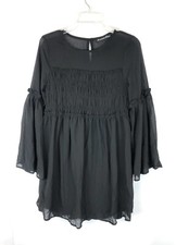 American Rose Women’s Black Long Sleeve Short Dress Size Small