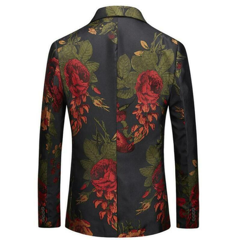 Autumn Jacket Men Buy Mufti Slim Fit Floral Printed Spread Collar