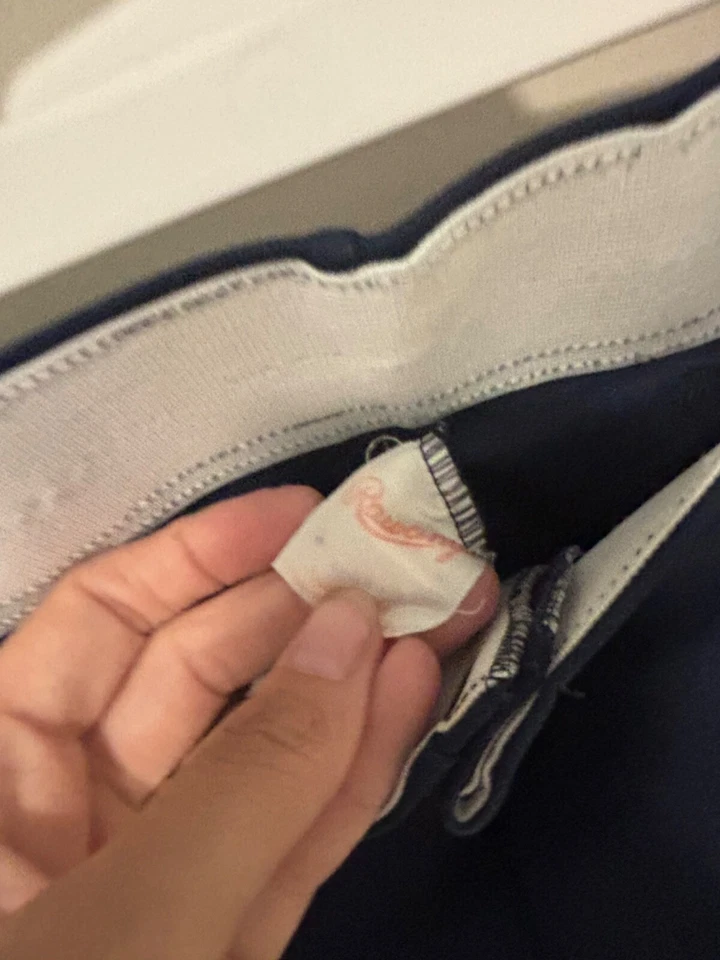 Rawlings Vintage 80s 32 Men Size Medium Shorts Inseam 3” Dad Navy Blue Cotton Foto 2 de 4