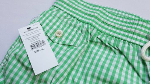 Ralph Lauren Traveler Gingham Swim Trunk Shorts mens size XL green 710540078 - Picture 7 of 10
