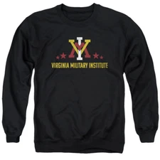 Virginia Military Adult Crewneck Sweatshirt Keydets, Black, S-3XL
