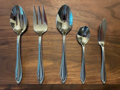 New Lenox 18/10 Stainless Serving Ware 5 Piece Set