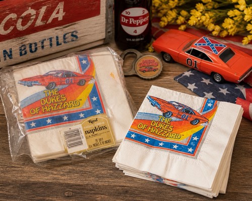 Vintage Dukes of Hazzard Napkins 1981 Warner Bros Unused Party Supplies Lot