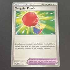 Vengeful Punch 197/197 Regular SV: Obsidian Uncommon Pokémon TCG NM 2023