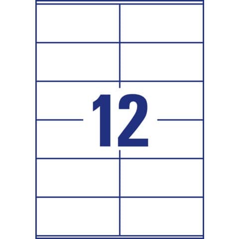 1 Bis 20X Avery Zweckform Universal-Etiketten, 105 X 48 Mm, Weiß Bis 39% Rabatt-image