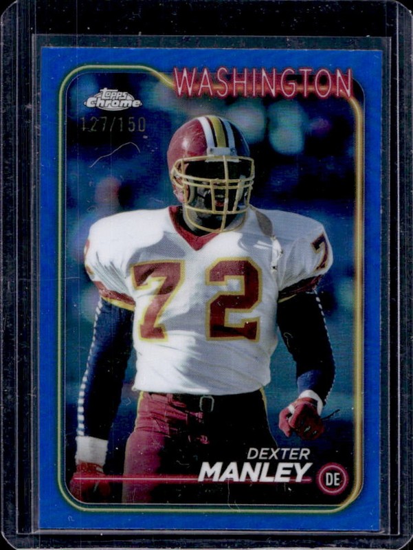2024 Topps Chrome Dexter Manley Blue Refractor #/150 Redskins