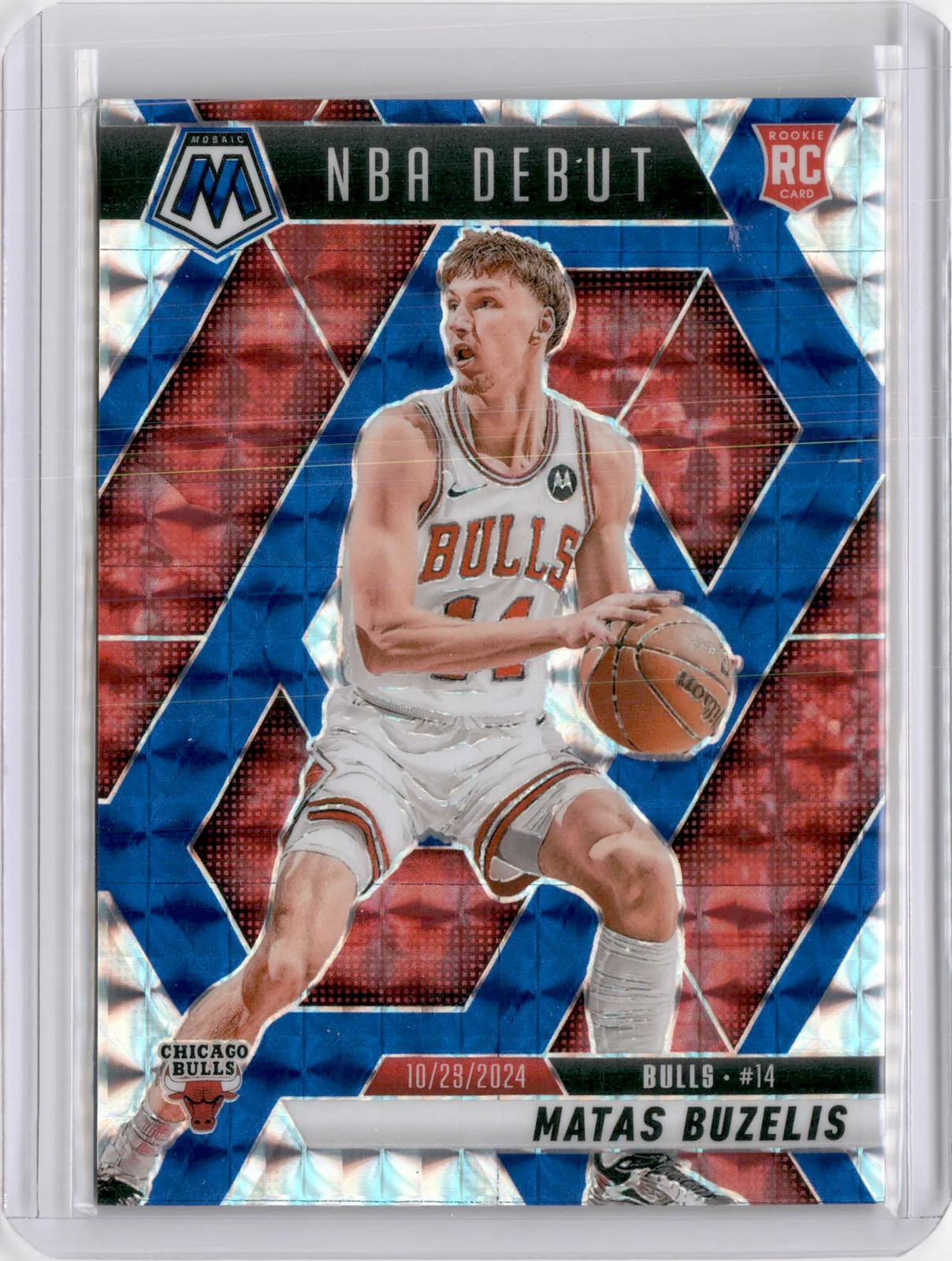 2024 PANINI MOSAIC MATAS BUZELIS CHOICE NBA DEBUT BLUE PRIZM /45 RC ROOKIE