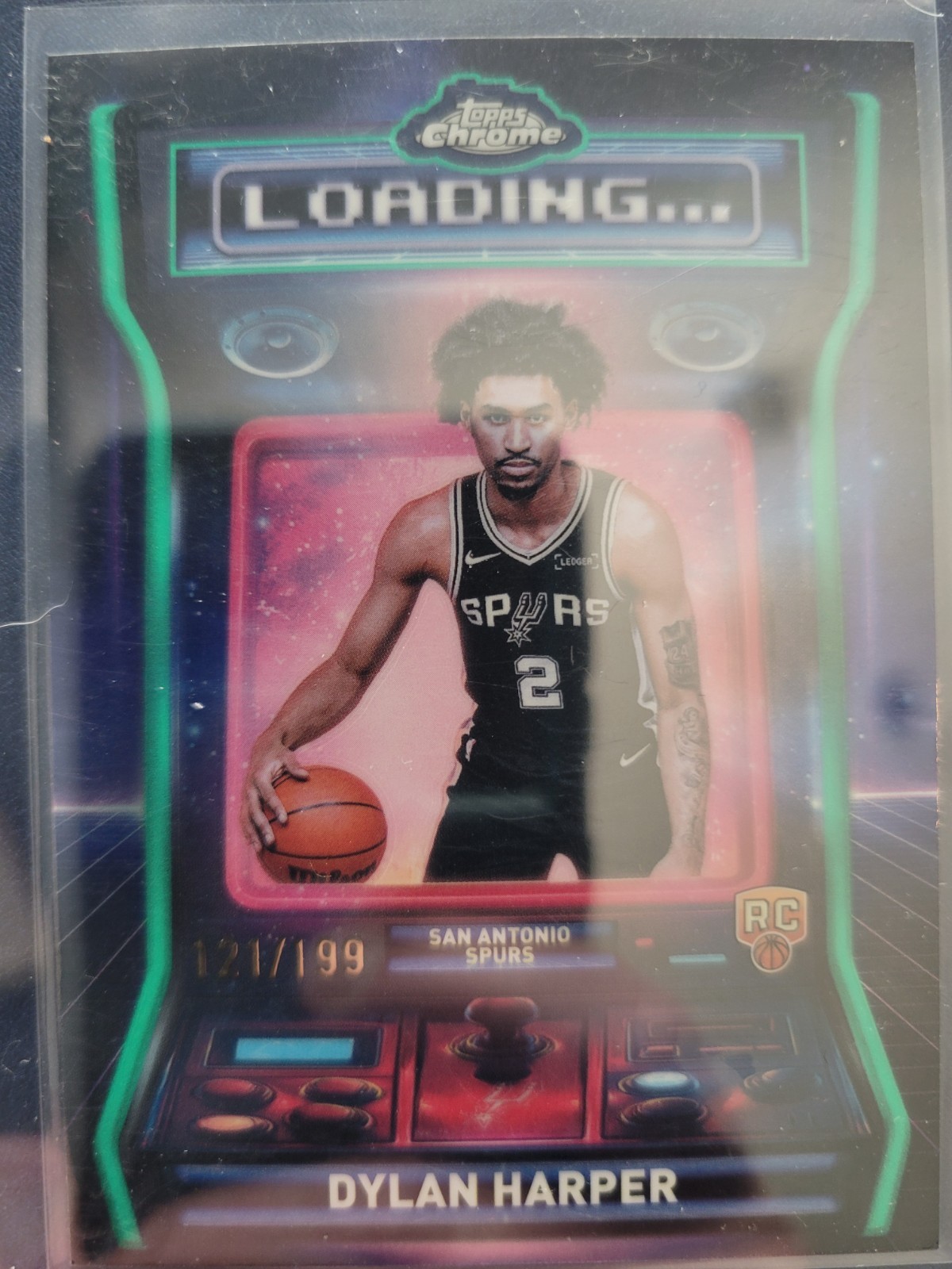 Dylan Harper 2025-26 Topps Chrome Basketball RC Loading Aqua 121/199 #LD-12