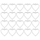 20 Pcs Heart Charm Necklace Pendant Dripping for Jewelry Making Empty