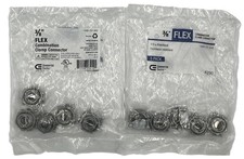 2/5-Packs 3/8 FMC Clamp Connectors 1/2 KO Fle...