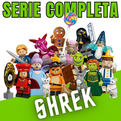 Set completo minifigure LEGO Shrek 71053 da collezione