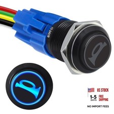 Horn Button, Momentary Push Button Switch, Horn Switch for Car Black