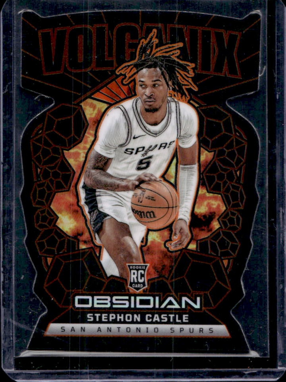 2024-25 Obsidian Stephon Castle Volcanix RC Rookie #16 Spurs