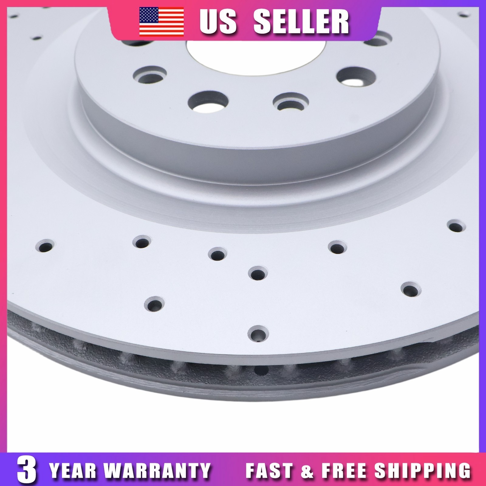 Pair Heat Resist Rear Discs 670035019 Fit Maserati Ghibli Quattroporte 17-21