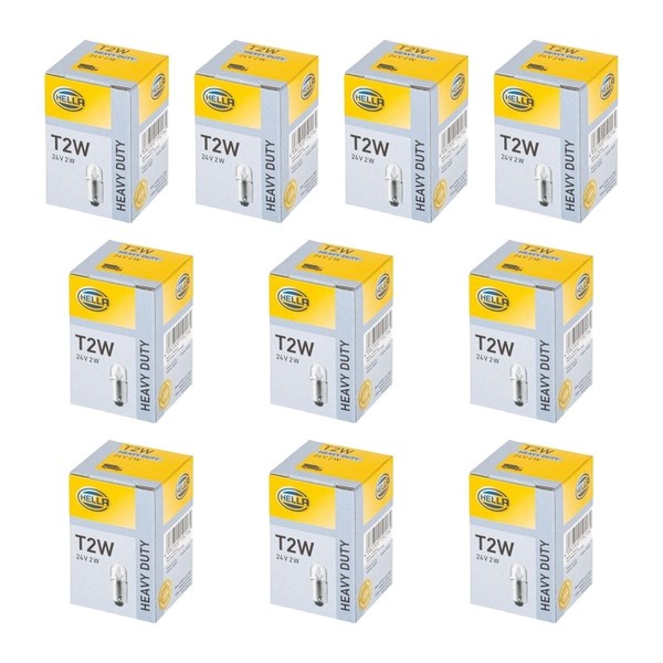 10 GlüHlampen Innenraumleuchte 24 V 2 W Halogen Ba9S Hella FüR U.A. Schmitz-image