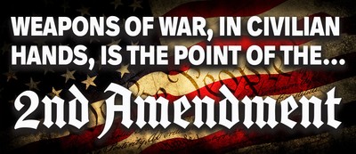 2nd Amendment Entire Point Car Decals 2 Pack Removable Bumper Stickers (9x4 inch