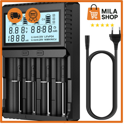 18650 Batterie Ladegerät LCD Display Test 3 Kanal Li Ion 26650 14500 USB Charger