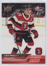 2023-24 Upper Deck CHL Stars Exclusives 82/100 Luca Pinelli #330 1u6