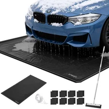 Garage Floor Mat, Containment Mats for Under Car with Raised Edge Waterproof,...