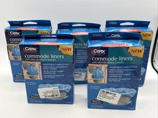 Carex Commode Liners Holds 2 Quarts Liquid, 5 Packs of 7 liners, 35 Count