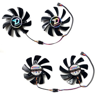 Paar Grafikkartenlüfter für POWERCOLOR RX590 8GB Roter Drache