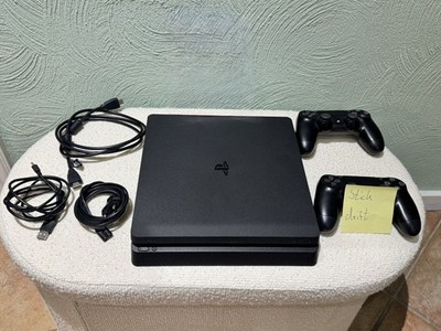 PS4 PlayStation 4 Slim 1TB Schwarz + 2 Controller + 1 Spiel + OVP