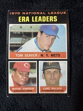 1971 Topps League Leaders Tom Seaver Wayne Simpson Luke Walker #68 Baseball