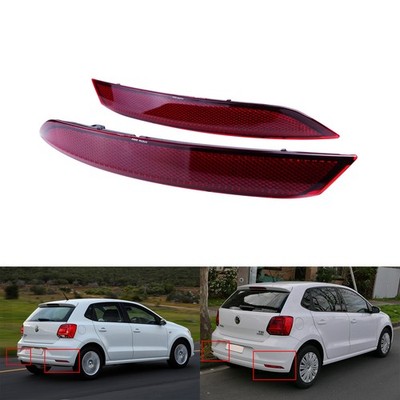 L+R Heck Stoßstange Rückstrahler Reflektor Für VW Polo 6C 6R Hatchback 2015-2017