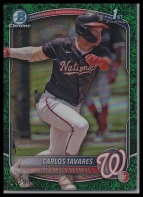 Carlos Tavares - 2025 Bowman Chrome Green Grass Ref. 04/99 #BCP-28 Nationals