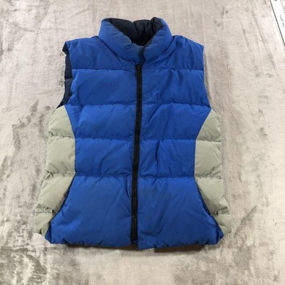 Vintage Marmot Mountain Works Vest Mens Small Blue Gray Goose Down Puffer 70s