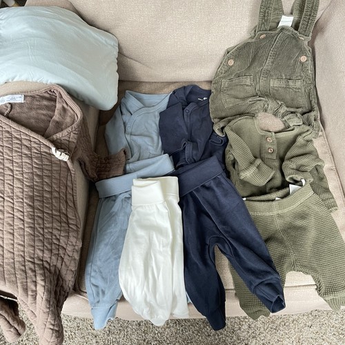H&M ZARA Caden Lane Bamboo Bundle Infant Baby Boy Clothing Bundle Preemie-3/6m