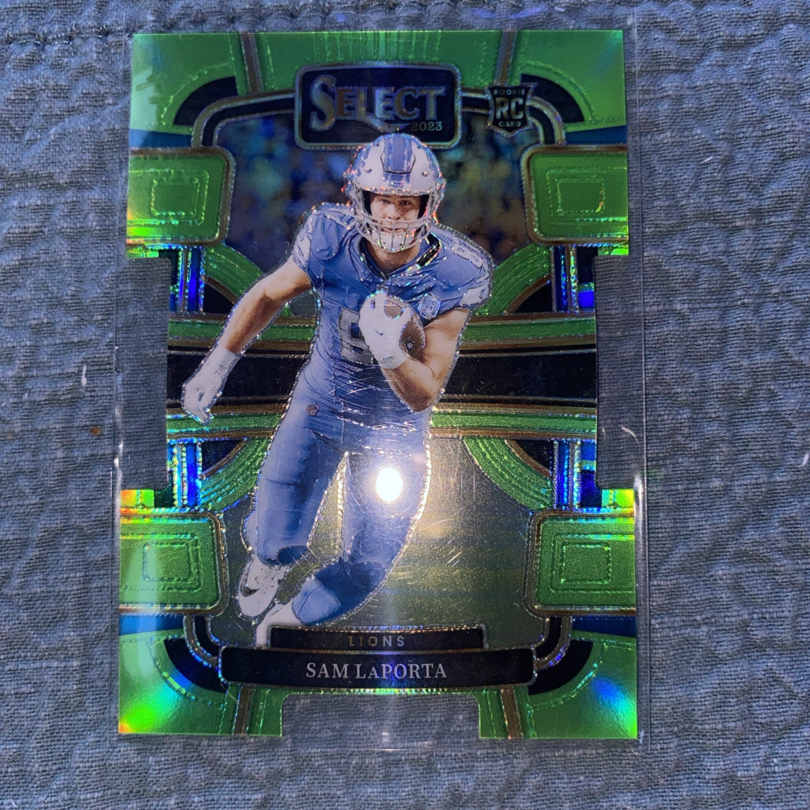 2023 Panini Select - Concourse Sam LaPorta Neon Green Prizm Die-Cut /599 (RC)