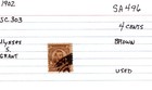 USA 1902 Ulysses S Grant 4 Cent Postage Stamp Brown Used Sc 303 SA 496 — photo 2