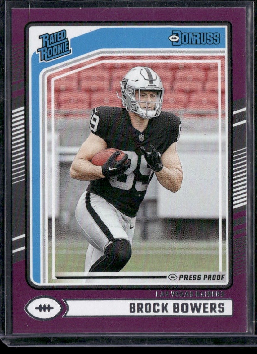 2024 Donruss #394 Brock Bowers Press Proof Purple