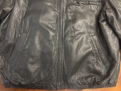 Wilsons Leather Pelle Studio Mens XXL Black Leather Jacket Removable Liner, GUC image 5