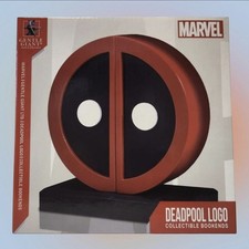 Image of Marvel Deadpool Logo Bookends Collectible Bookends, New Original Packaging, Excellent Gift Idea