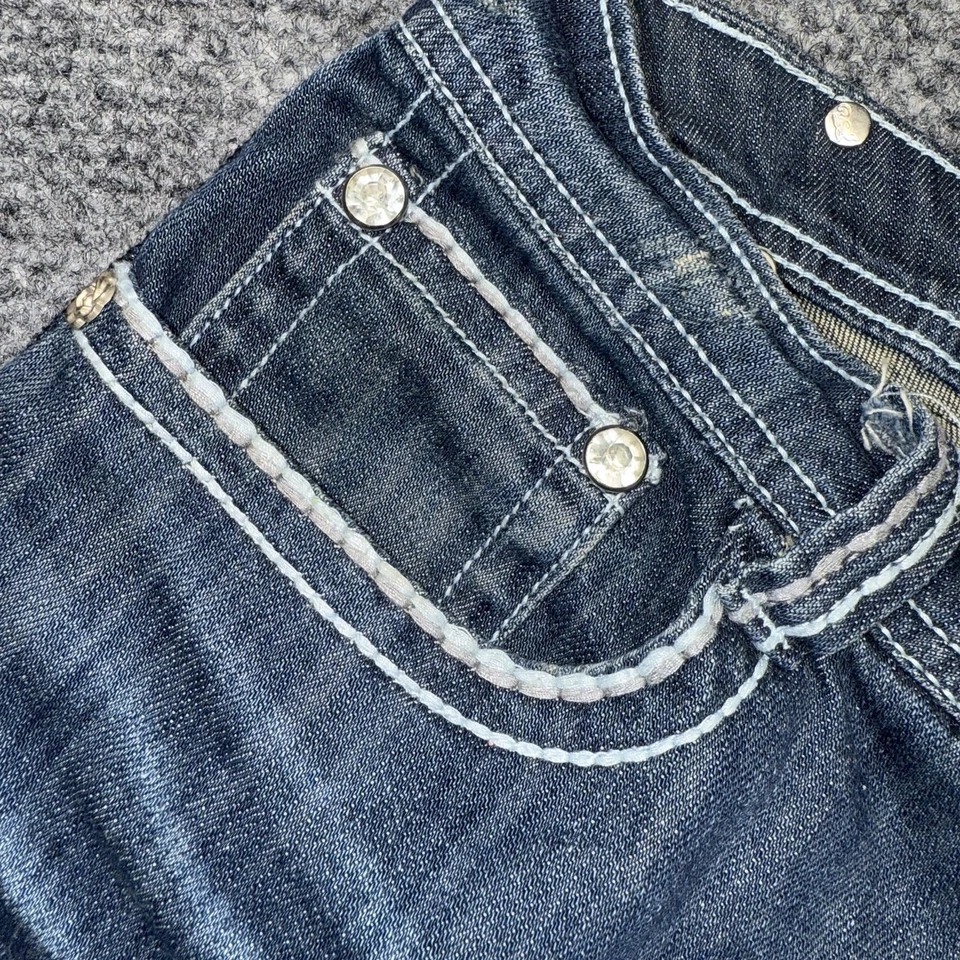 Rose Royce Y2k Micro Shorts Womens Low Rise Rhinestone Embellished READ Descript - Image 3 of 4