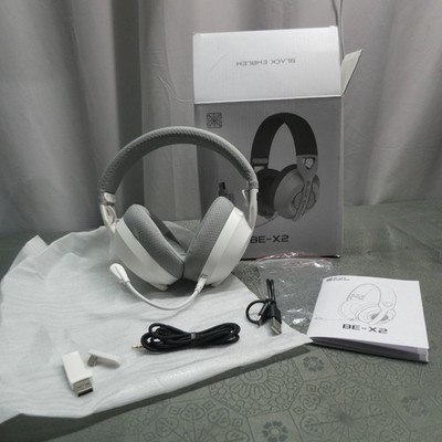 Black Emblem BE-X2 Wireless Bluetooth Over Ear Headphones w/ Box & Cables