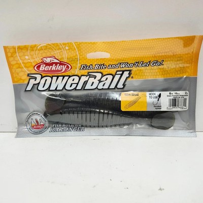 Berkley Powerbait Green Pumpkin Watermelon Slim Shad 6in PBBSLS6-GPW