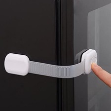 Baby Cabinet Child Safety Locks 4PCS, Adjustable 4PCS for Kitchen Home White