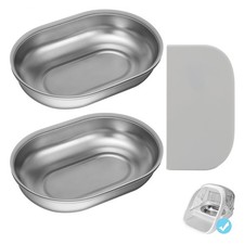 Stainless Steel Bowls and Mat Set for Automatic Microchip Pet Feeder, YOIHABV...
