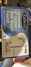 Krowne 4" Center Wsll Mount Faucet 3.5" Goosneck New In Box Medium Duty