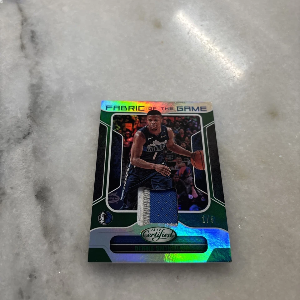 DENNIS SMITH Jr Green CERTIFIED BASKETBALL JERSEY RELIC CARD 1/5 Game Worn SSP - Image 3 of 4