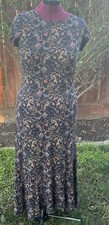 Peruvian Connection Women’s Floral Maxi Sz M Short Sleeve Cottage Core